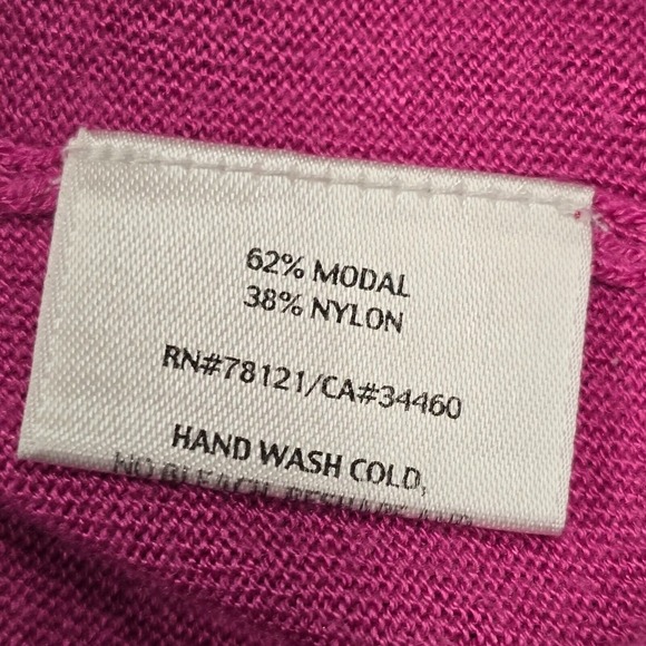 Vintage Eileen Fisher Sweater Womens Small Pink Long Sleeve Pullover Stretch - Picture 5 of 11